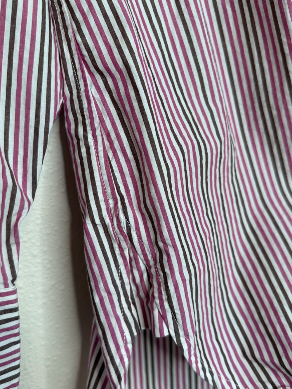 Ann Taylor LOFT  Striped Cotton Poplin Everyday Oversized Shirt, Size Medium - Picture 7 of 8